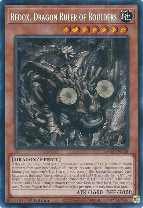 Redox, Dragon Ruler of Boulders (Secret Rare) [RA03-EN008] Secret Rare | Shuffle n Cut Hobbies & Games