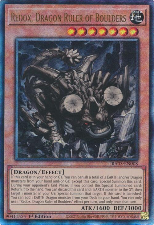 Redox, Dragon Ruler of Boulders (UTR) [RA03-EN008] Prismatic Ultimate Rare | Shuffle n Cut Hobbies & Games