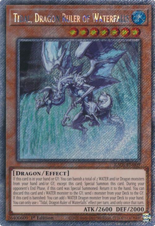 Tidal, Dragon Ruler of Waterfalls (Platinum Secret Rare) [RA03-EN009] Platinum Secret Rare | Shuffle n Cut Hobbies & Games