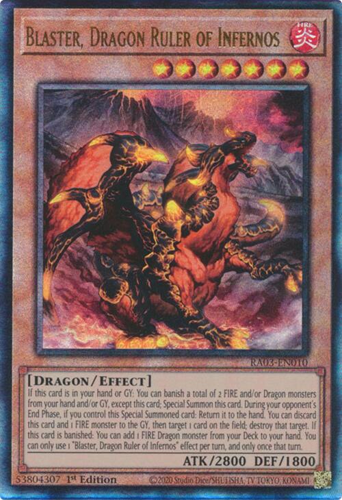 Blaster, Dragon Ruler of Infernos (UTR) [RA03-EN010] Prismatic Ultimate Rare | Shuffle n Cut Hobbies & Games