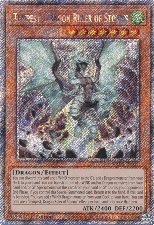 Tempest, Dragon Ruler of Storms (Platinum Secret Rare) [RA03-EN011] Platinum Secret Rare | Shuffle n Cut Hobbies & Games