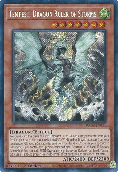 Tempest, Dragon Ruler of Storms (Secret Rare) [RA03-EN011] Secret Rare | Shuffle n Cut Hobbies & Games