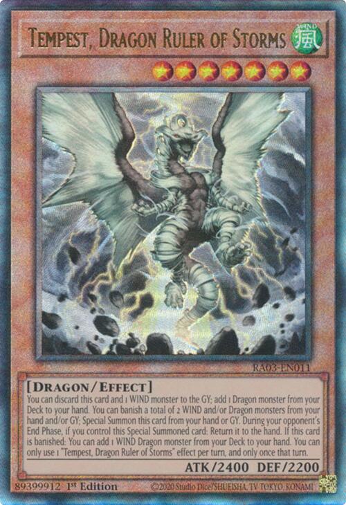 Tempest, Dragon Ruler of Storms (UTR) [RA03-EN011] Prismatic Ultimate Rare | Shuffle n Cut Hobbies & Games