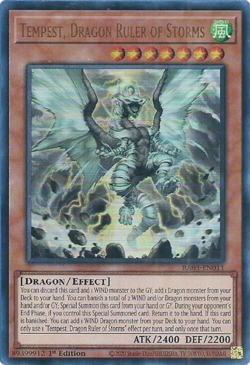 Tempest, Dragon Ruler of Storms (UR) [RA03-EN011] Ultra Rare | Shuffle n Cut Hobbies & Games