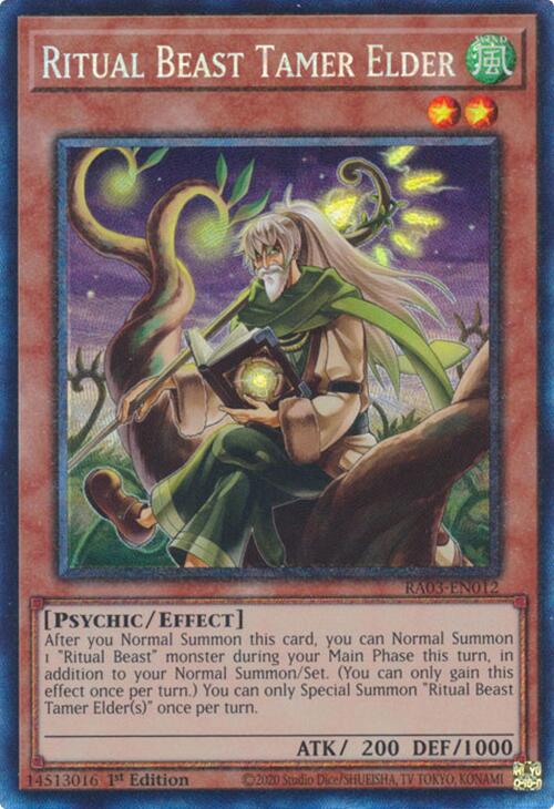 Ritual Beast Tamer Elder (CR) [RA03-EN012] Prismatic Collector's Rare | Shuffle n Cut Hobbies & Games