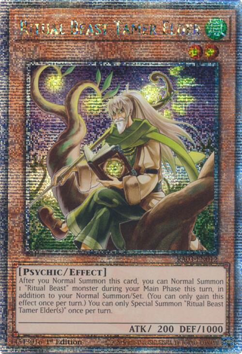 Ritual Beast Tamer Elder (Quarter Century Secret Rare) [RA03-EN012] Quarter Century Secret Rare | Shuffle n Cut Hobbies & Games