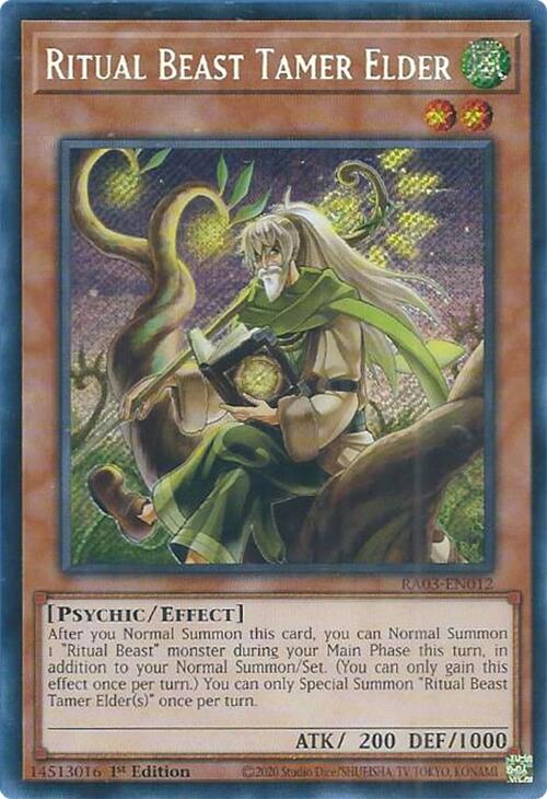 Ritual Beast Tamer Elder (Secret Rare) [RA03-EN012] Secret Rare | Shuffle n Cut Hobbies & Games