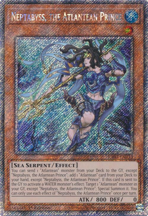 Neptabyss, the Atlantean Prince (Platinum Secret Rare) [RA03-EN013] Platinum Secret Rare | Shuffle n Cut Hobbies & Games