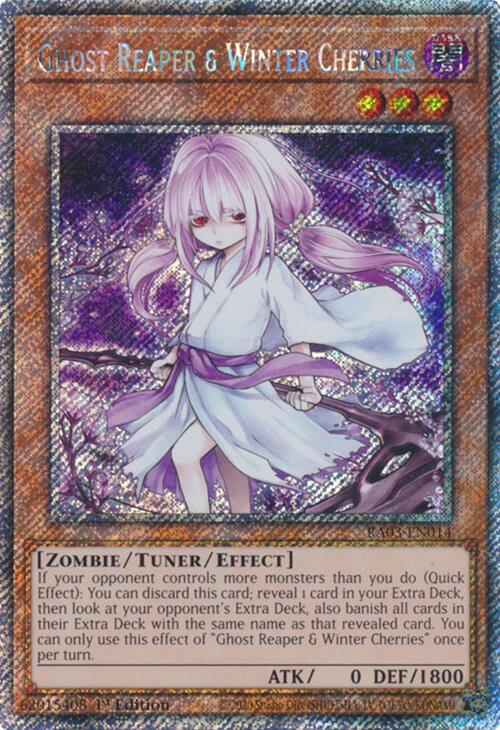 Ghost Reaper & Winter Cherries (Alternate Art) (Platinum Secret Rare) [RA03-EN014] Platinum Secret Rare | Shuffle n Cut Hobbies & Games