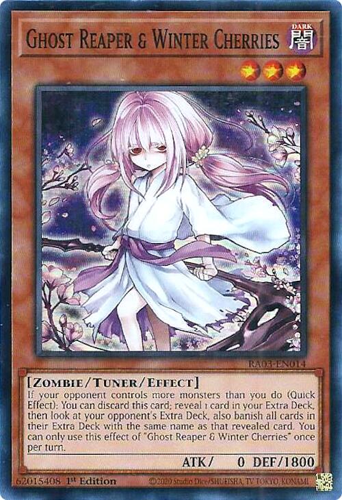 Ghost Reaper & Winter Cherries (Alternate Art) [RA03-EN014] Super Rare | Shuffle n Cut Hobbies & Games