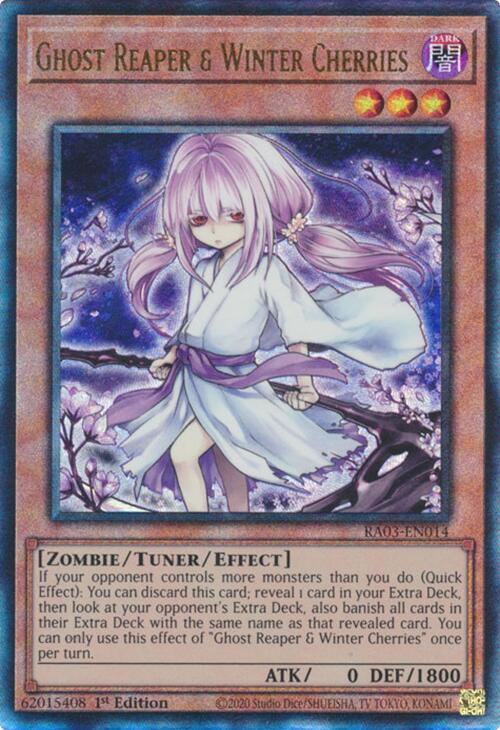 Ghost Reaper & Winter Cherries (Alternate Art) (PUR) [RA03-EN014] Prismatic Ultimate Rare | Shuffle n Cut Hobbies & Games