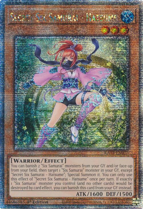 Secret Six Samurai - Hatsume (Quarter Century Secret Rare) [RA03-EN016] Quarter Century Secret Rare | Shuffle n Cut Hobbies & Games