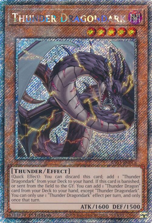 Thunder Dragondark (Platinum Secret Rare) [RA03-EN018] Platinum Secret Rare | Shuffle n Cut Hobbies & Games