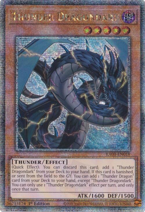 Thunder Dragondark (Quarter Century Secret Rare) [RA03-EN018] Quarter Century Secret Rare | Shuffle n Cut Hobbies & Games