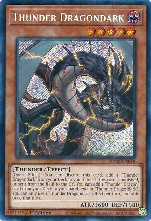 Thunder Dragondark (Secret Rare) [RA03-EN018] Secret Rare | Shuffle n Cut Hobbies & Games