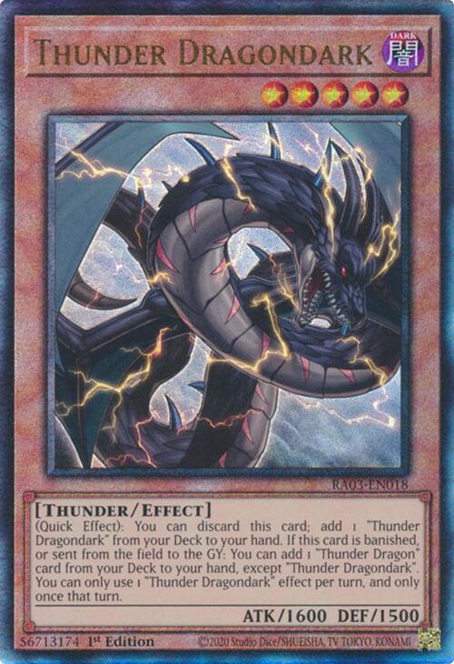 Thunder Dragondark (UTR) [RA03-EN018] Prismatic Ultimate Rare | Shuffle n Cut Hobbies & Games