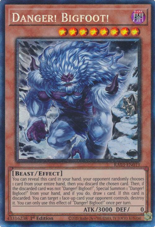 Danger! Bigfoot! (Alternate Art) (CR) [RA03-EN019] Prismatic Collector's Rare | Shuffle n Cut Hobbies & Games