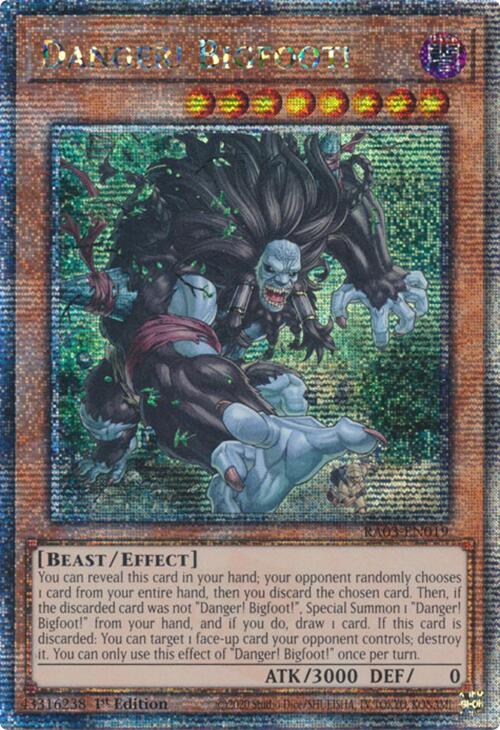 Danger! Bigfoot! (Quarter Century Secret Rare) [RA03-EN019] Quarter Century Secret Rare | Shuffle n Cut Hobbies & Games