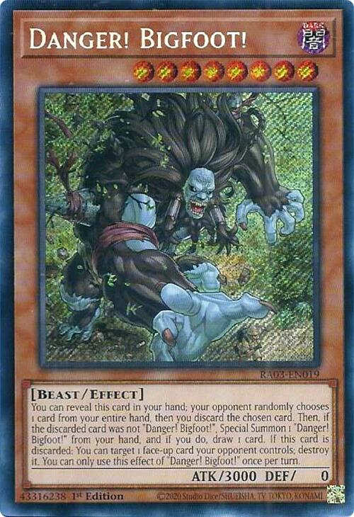 Danger! Bigfoot! (Secret Rare) [RA03-EN019] Secret Rare | Shuffle n Cut Hobbies & Games