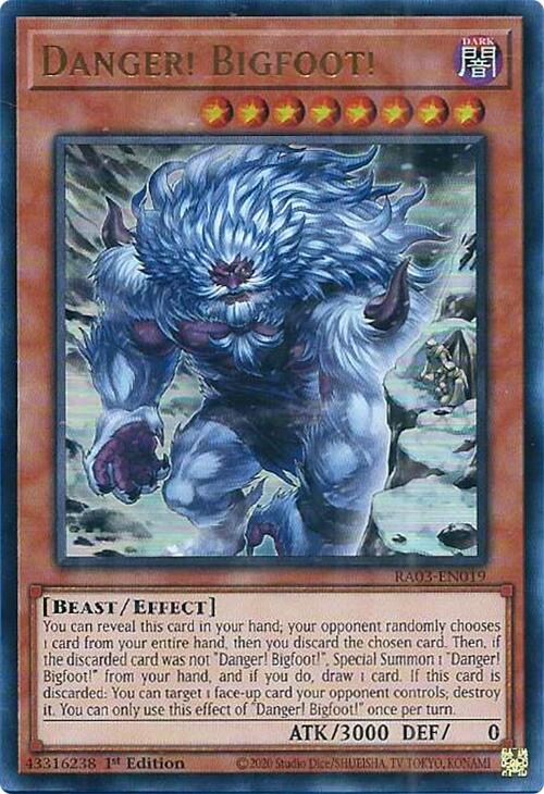 Danger! Bigfoot! (Alternate Art) (UR) [RA03-EN019] Ultra Rare | Shuffle n Cut Hobbies & Games