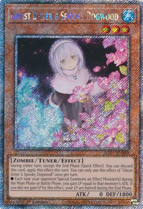 Ghost Sister & Spooky Dogwood (Platinum Secret Rare) [RA03-EN020] Platinum Secret Rare | Shuffle n Cut Hobbies & Games