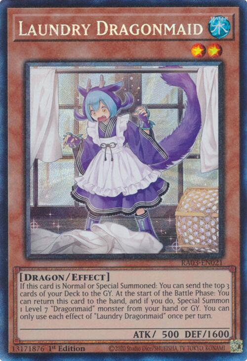 Laundry Dragonmaid (CR) [RA03-EN021] Prismatic Collector's Rare | Shuffle n Cut Hobbies & Games