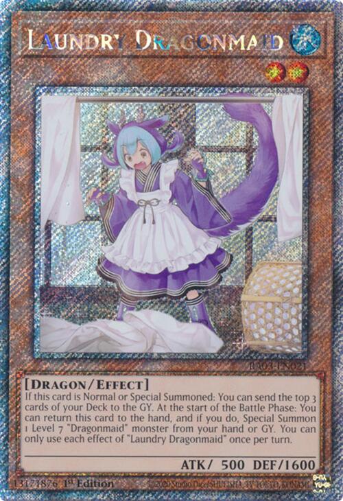 Laundry Dragonmaid (Platinum Secret Rare) [RA03-EN021] Platinum Secret Rare | Shuffle n Cut Hobbies & Games