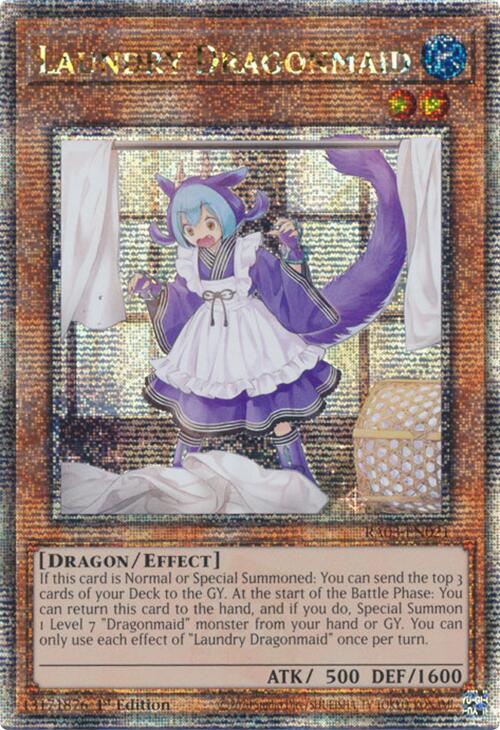 Laundry Dragonmaid (Quarter Century Secret Rare) [RA03-EN021] Quarter Century Secret Rare | Shuffle n Cut Hobbies & Games