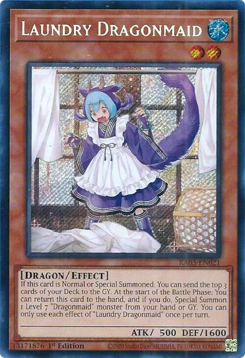 Laundry Dragonmaid (Secret Rare) [RA03-EN021] Secret Rare | Shuffle n Cut Hobbies & Games