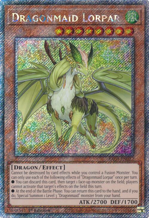 Dragonmaid Lorpar (Platinum Secret Rare) [RA03-EN022] Platinum Secret Rare | Shuffle n Cut Hobbies & Games