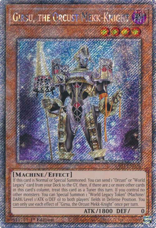 Girsu, the Orcust Mekk-Knight (Platinum Secret Rare) [RA03-EN026] Platinum Secret Rare | Shuffle n Cut Hobbies & Games