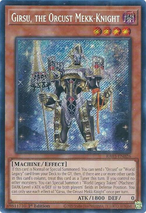 Girsu, the Orcust Mekk-Knight (Secret Rare) [RA03-EN026] Secret Rare | Shuffle n Cut Hobbies & Games