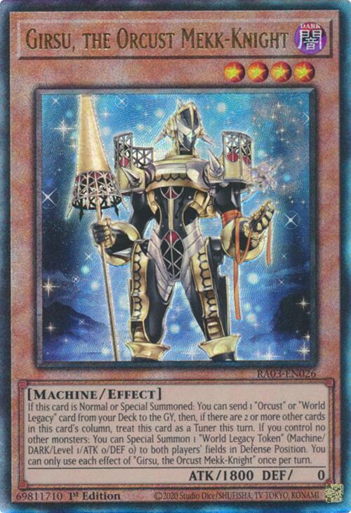 Girsu, the Orcust Mekk-Knight (UTR) [RA03-EN026] Prismatic Ultimate Rare | Shuffle n Cut Hobbies & Games