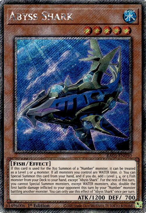 Abyss Shark (Platinum Secret Rare) [RA03-EN030] Platinum Secret Rare | Shuffle n Cut Hobbies & Games