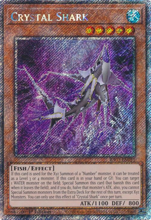 Crystal Shark (Platinum Secret Rare) [RA03-EN031] Platinum Secret Rare | Shuffle n Cut Hobbies & Games