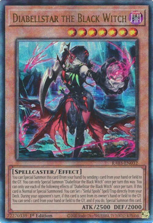 Diabellstar the Black Witch (UTR) [RA03-EN032] Prismatic Ultimate Rare | Shuffle n Cut Hobbies & Games