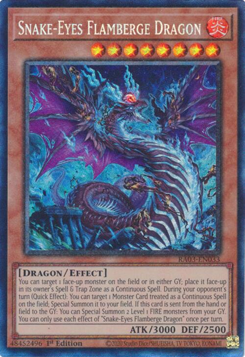 Snake-Eyes Flamberge Dragon (CR) [RA03-EN033] Prismatic Collector's Rare | Shuffle n Cut Hobbies & Games