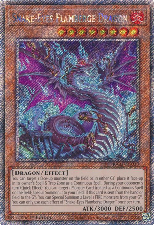 Snake-Eyes Flamberge Dragon (Platinum Secret Rare) [RA03-EN033] Platinum Secret Rare | Shuffle n Cut Hobbies & Games