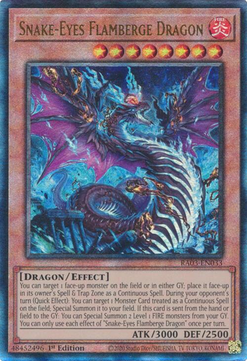 Snake-Eyes Flamberge Dragon (UTR) [RA03-EN033] Prismatic Ultimate Rare | Shuffle n Cut Hobbies & Games