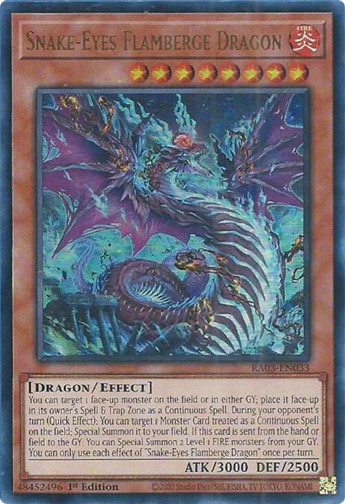 Snake-Eyes Flamberge Dragon (UR) [RA03-EN033] Ultra Rare | Shuffle n Cut Hobbies & Games