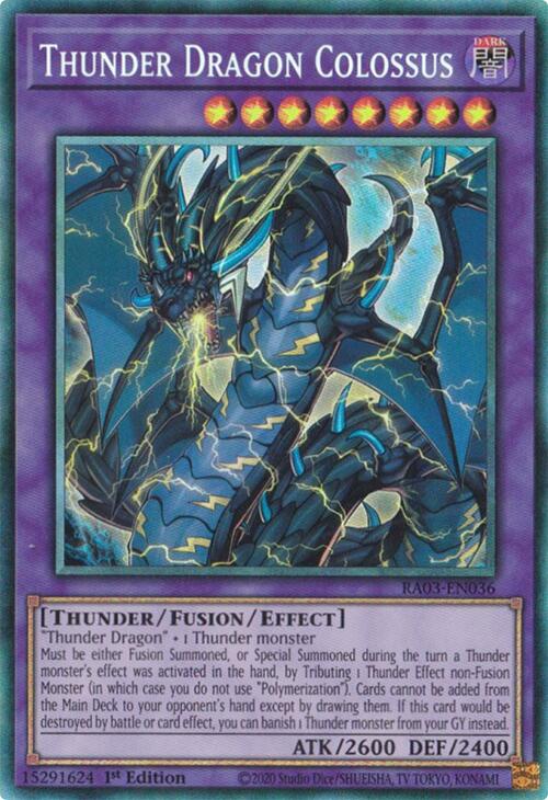 Thunder Dragon Colossus (CR) [RA03-EN036] Prismatic Collector's Rare | Shuffle n Cut Hobbies & Games