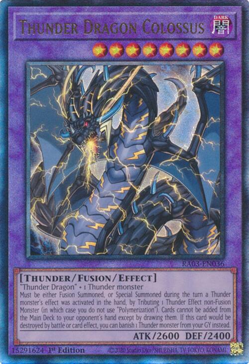 Thunder Dragon Colossus (UTR) [RA03-EN036] Prismatic Ultimate Rare | Shuffle n Cut Hobbies & Games