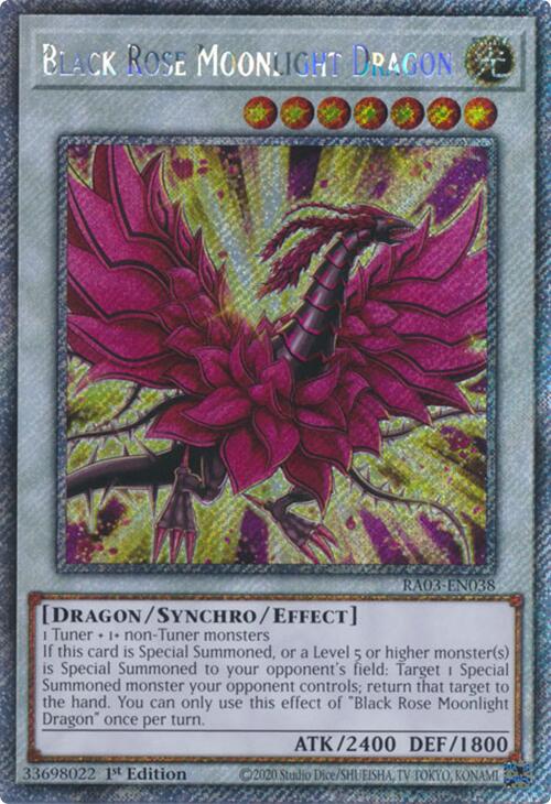 Black Rose Moonlight Dragon (Platinum Secret Rare) [RA03-EN038] Platinum Secret Rare | Shuffle n Cut Hobbies & Games