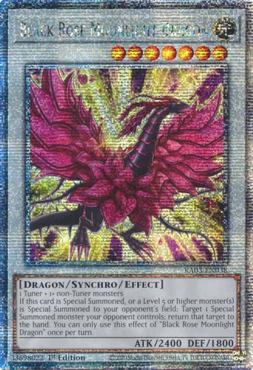 Black Rose Moonlight Dragon (Quarter Century Secret Rare) [RA03-EN038] Quarter Century Secret Rare | Shuffle n Cut Hobbies & Games