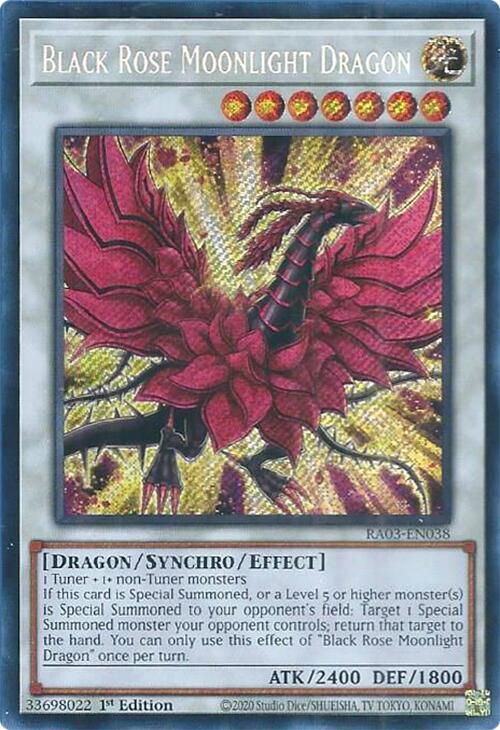 Black Rose Moonlight Dragon (Secret Rare) [RA03-EN038] Secret Rare | Shuffle n Cut Hobbies & Games