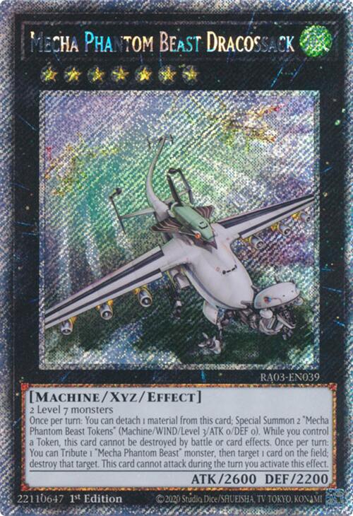 Mecha Phantom Beast Dracossack (Platinum Secret Rare) [RA03-EN039] Platinum Secret Rare | Shuffle n Cut Hobbies & Games