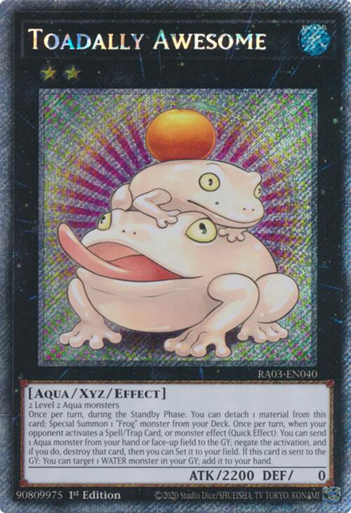 Toadally Awesome (Platinum Secret Rare) [RA03-EN040] Platinum Secret Rare | Shuffle n Cut Hobbies & Games