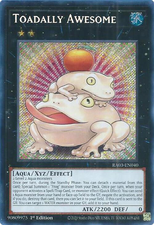 Toadally Awesome (Secret Rare) [RA03-EN040] Secret Rare | Shuffle n Cut Hobbies & Games