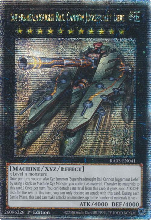 Superdreadnought Rail Cannon Juggernaut Liebe (Quarter Century Secret Rare) [RA03-EN041] Quarter Century Secret Rare | Shuffle n Cut Hobbies & Games