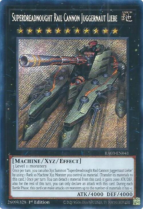 Superdreadnought Rail Cannon Juggernaut Liebe (Secret Rare) [RA03-EN041] Secret Rare | Shuffle n Cut Hobbies & Games